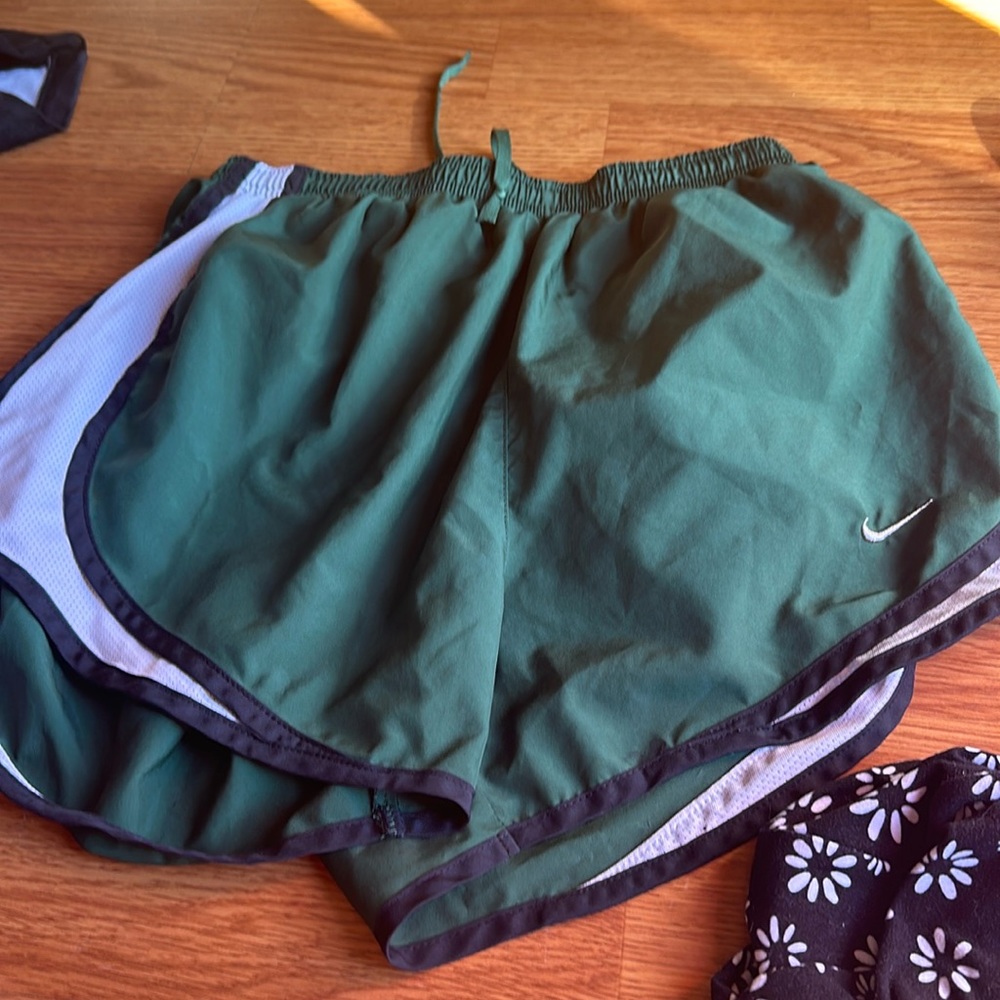 Green Nike shorts
